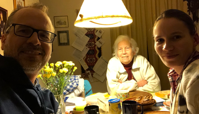 Besuch bei der Familie
