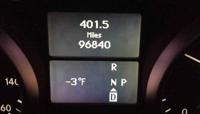 Saukalt minus Grade -3 F = -19,4° C Saukalt minus Grade -3 F = -19,4° C