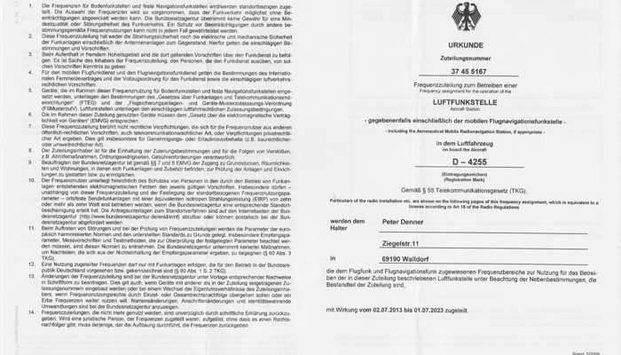 Funk-Urkunde ist da